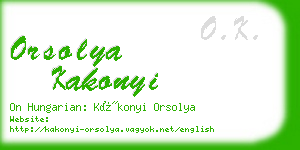 orsolya kakonyi business card